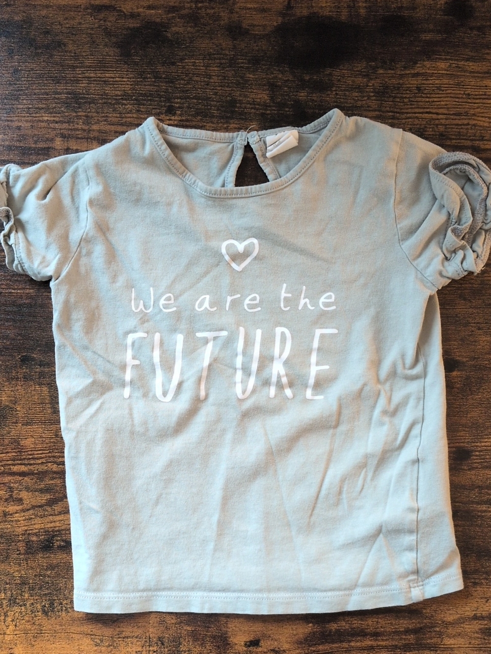 5/$25 H&M Light Green 'We Are The Future' Short Sleeve Tee 12-18M